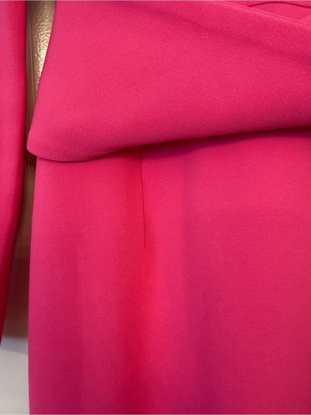 P.A.R.O.S.H. Hot Pink Fuchsia Wrap Waist Midi Dress Size Medium - Picture 10 of 12